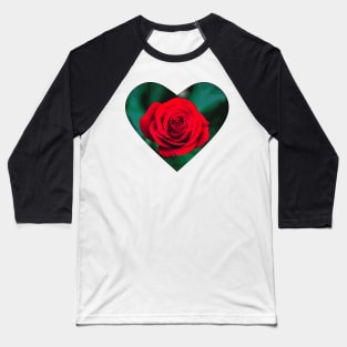 Rose Heart Baseball T-Shirt